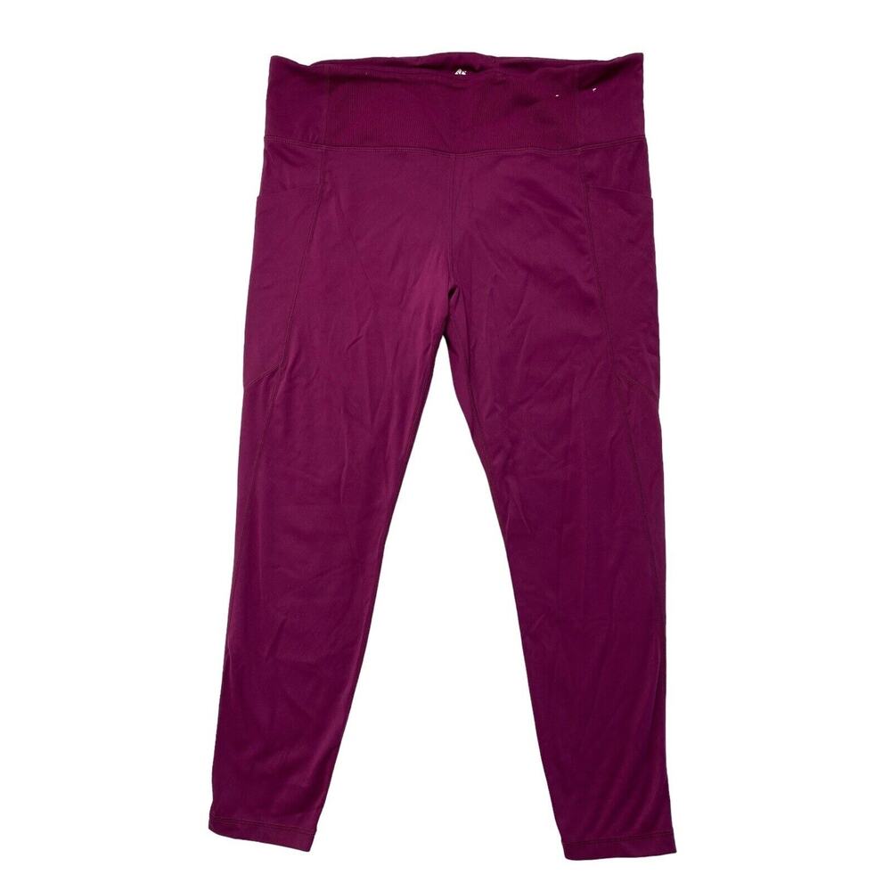 MEMBERS MARK 7/8 Active Pocket Leggings in Velvet Plum Size XL Women #SS-2003